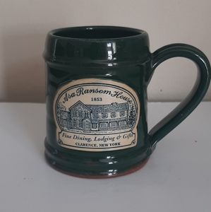 Deneen Pottery Asa Ransom House in Clarence, New York Green Coffee Tea 8 oz. Mug